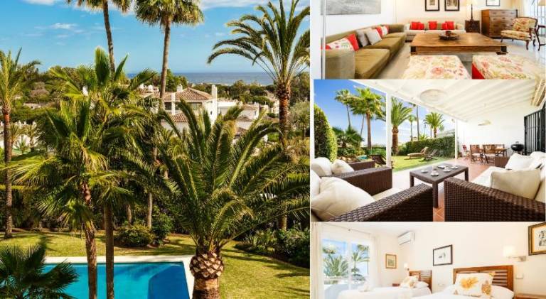 2 storey townhouse with large terrace garden, BBQ and close to the beach, in Elviria, Marbella in Marbella