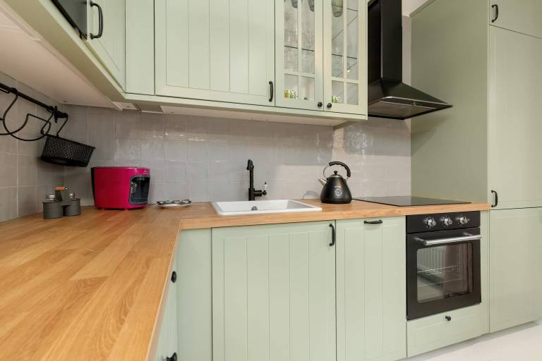 Popie uszki 24 Gda sk Pastel Apartment with Parking Balcony Desk — photo 4