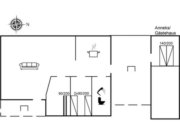 Ferienhaus Væggerløse Sogn
