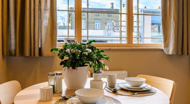 Apartment with patio in Liepaja