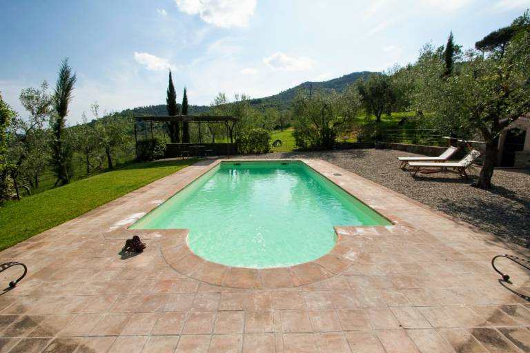 House with garden, barbeque & private pool in Cortona