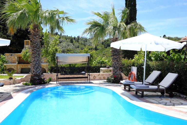 Child-friendly charming private room with barbecue, private pool & yard | Pool view | Dogs allowed in Lefkada