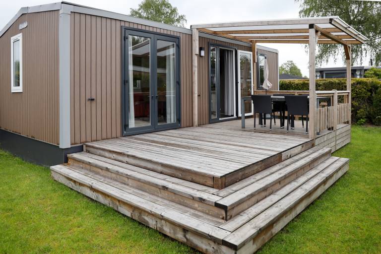 Holiday park with patio, yard & pool in Garderen