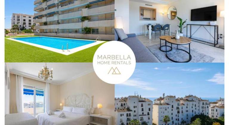 Apartment with patio & pool in Marbella