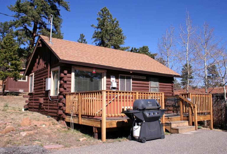 Family-oriented charming cabin with private pool & patio | Pets allowed in Estes Park, CO