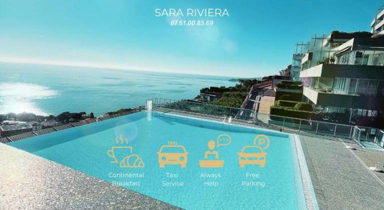 Rental apartment with patio, pool & garden in Èze