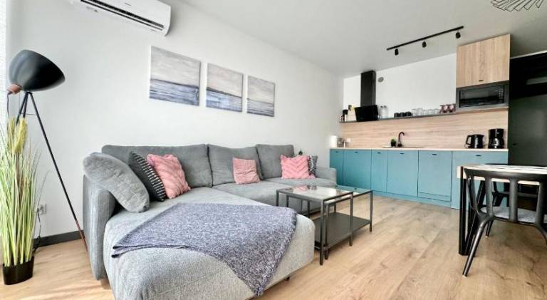 Holiday apartment with patio & garden in Ostróda