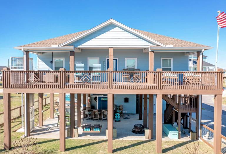 Vacation home with barbecue & yard | Beach view in Bolivar, TX