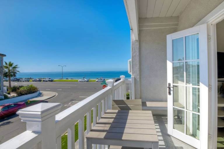 Ocean View From Private Patio Across From Beach