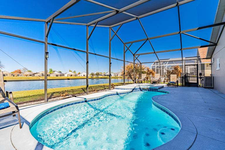 Family-friendly vacation home with private pool & jacuzzi | Lake view | Pet-friendly in Osceola, FL