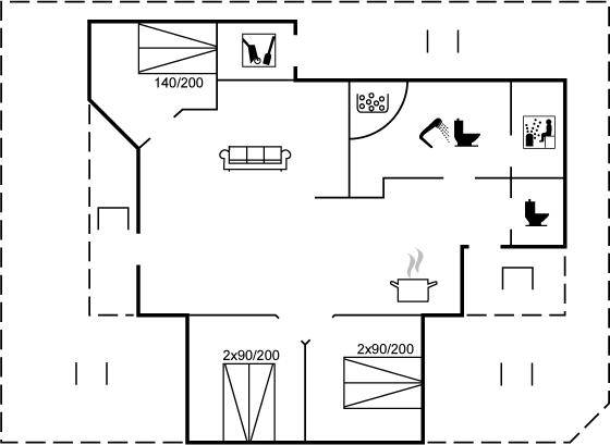 81 m² Ferienhaus ∙ 3 Schlafzimmer ∙ 8 Gäste – Bild 22