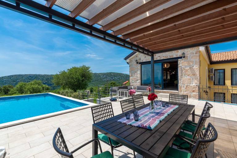 Villa with pool, sauna & terrace | Pool view | Pets are welcome — photo 5