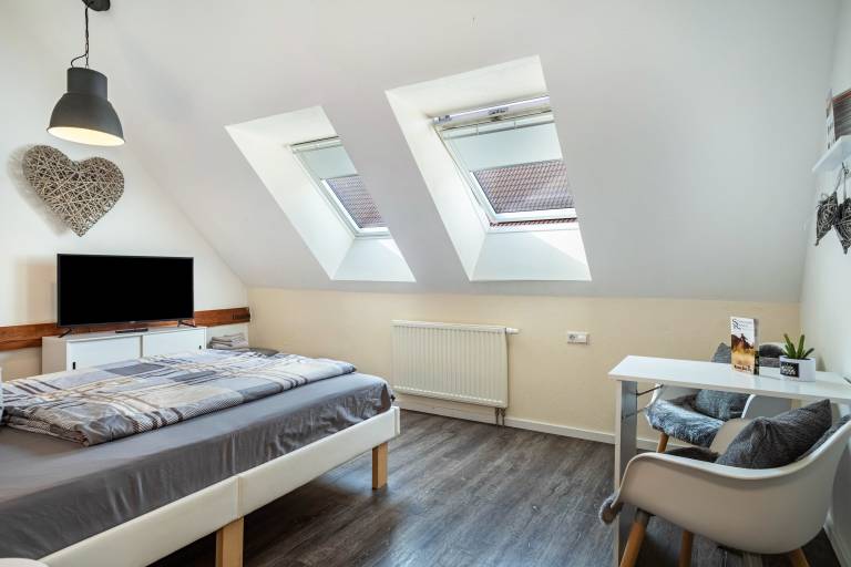Room 2, cozy, bright double room with sloping ceiling — photo 3