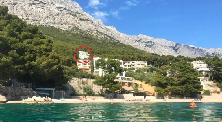 Rental apartment with 2 rooms for 6 persons in Brela