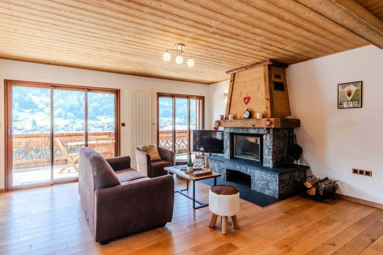 Chalet L'Ourson Blanc Morzine - 3 rooms renovated cabin with dominant view of the village — photo 2
