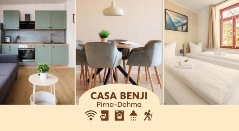 CASA BENJI Dohma - Familienfreundliche FeWo - Parkplatz - Waschmaschine in Pirna