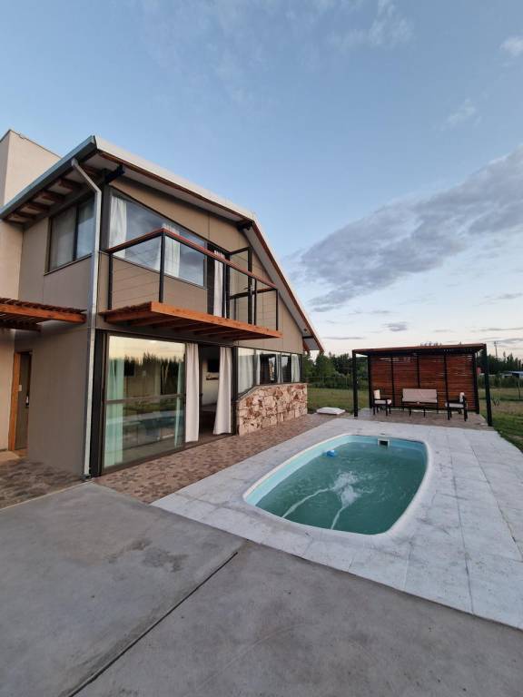 Children-friendly chalet with barbecue, terrace & private pool | Pool view | Pets allowed — photo 4