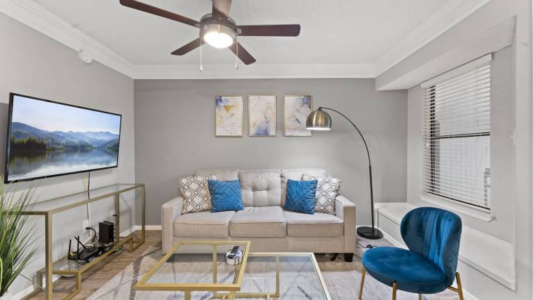 Quiet 1BR suite w fast WiFi king bed pool