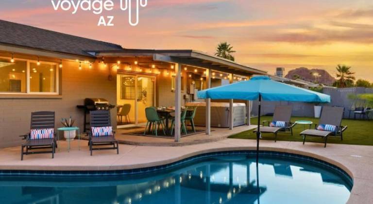Beautiful house with pool & jacuzzi | Suitable for remote work | Pets are welcome in Scottsdale, AZ