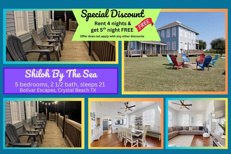Vacation home with BBQ & yard in Bolivar, TX