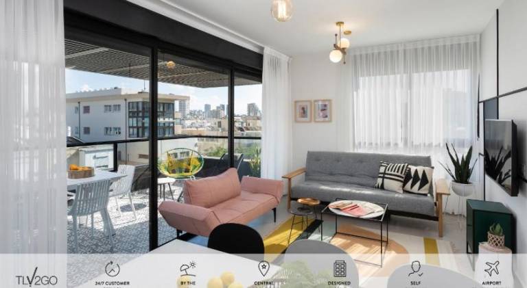 Rental apartment with yard & patio in Tel Aviv
