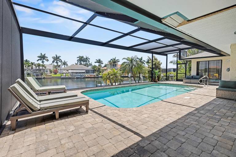 Child-friendly beautiful house with private pool & BBQ | Water view | Pets are welcome in Cape Coral, FL