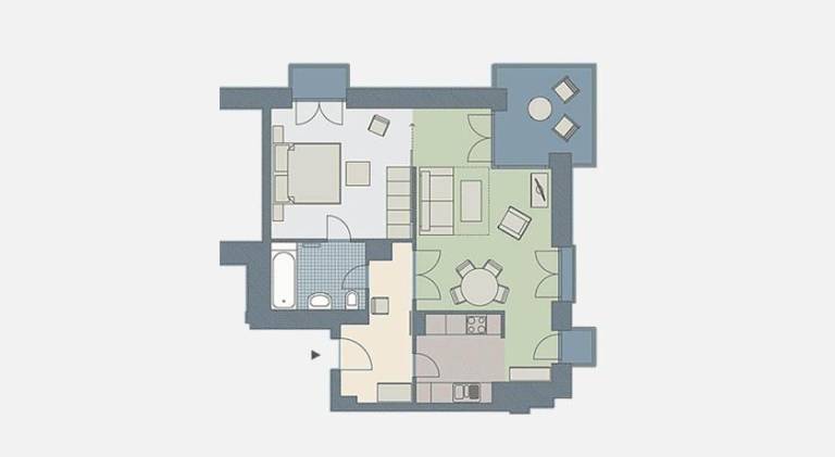 Apartment with 1 room for 4 persons — photo 4