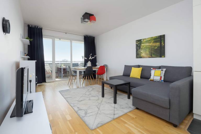 Dyrekcyjna 14 242 Warsaw Modern Apartment with a Balcony 2 Parking Spaces in Warsaw