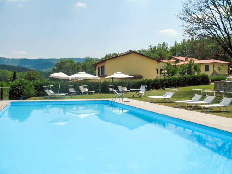 House with pool, yard & BBQ | Nature view in Bucine