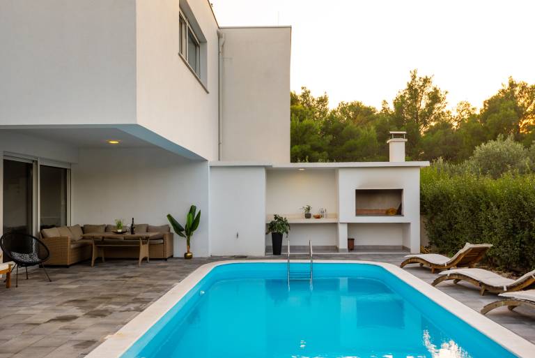 House with barbeque, private pool & garden | Garden view in Vodice