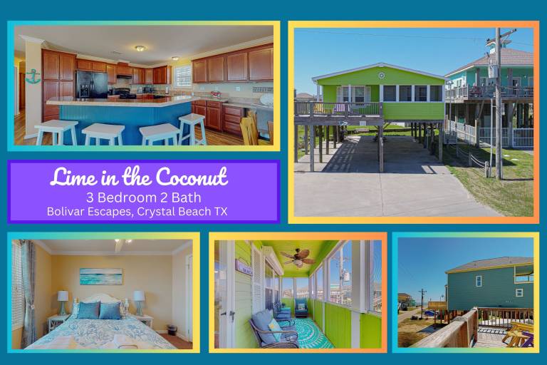 House with grill | Beach view in Bolivar, TX