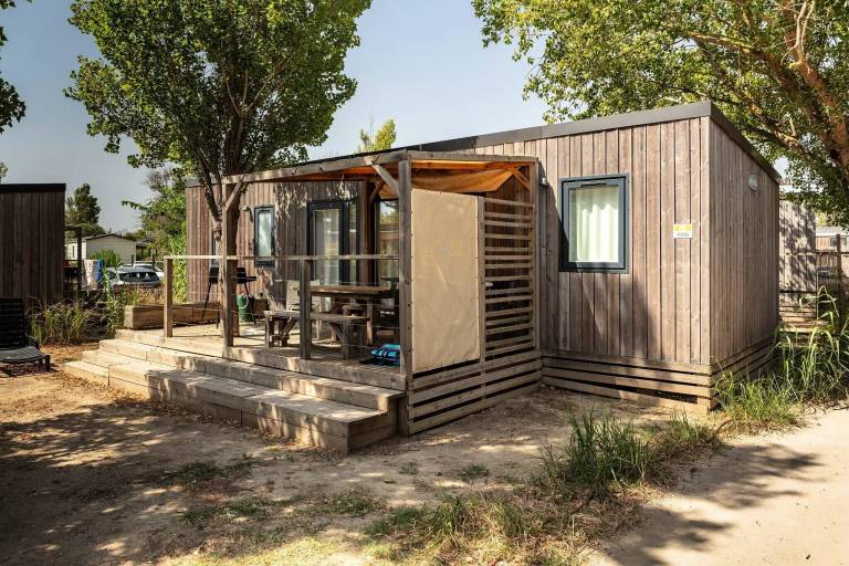 Campsite Le Domaine du Claris - Mobile home Premium Exclusive 3 bdr. 6 pers. Covered Decking A/C TV in Saint-Jean-de-Monts