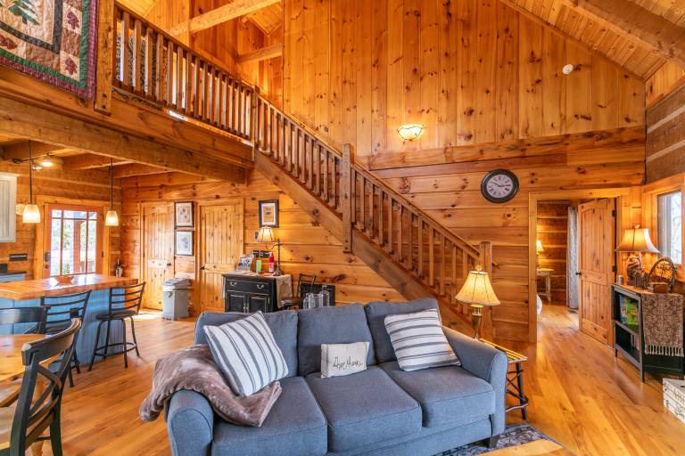 Walk in the Clouds - Rustic Cabin with Hot Tub, Outdoor fireplace, Fenced Dog Area in Boone, NC