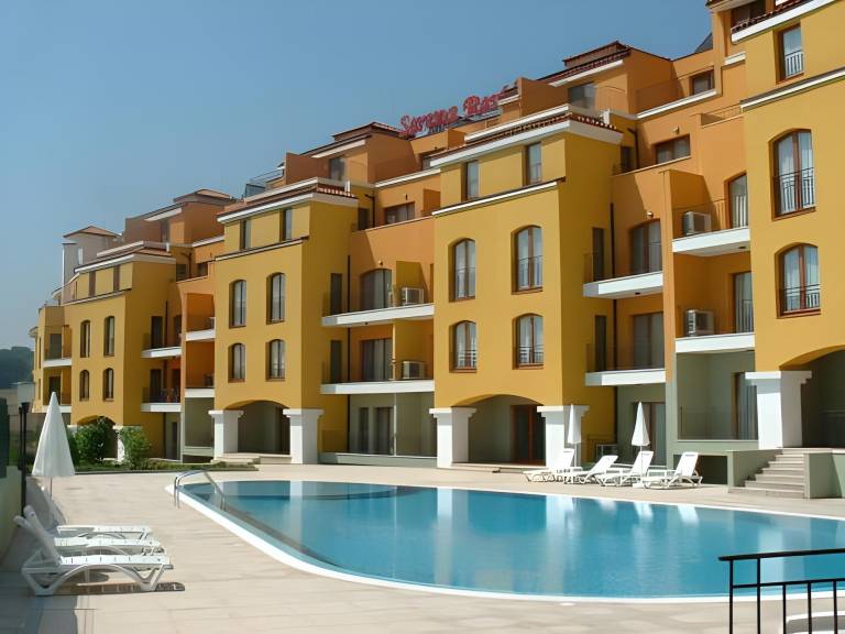 Serviced apartment with pool, garden & patio in Sozopol