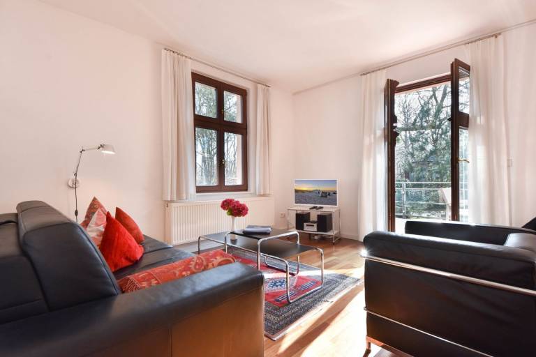 Villa Hintze Tusculum - Sonnenterrasse und eigener Strandkorb in Heringsdorf