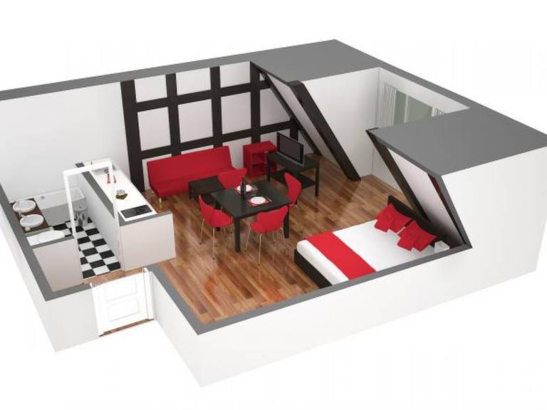 Apartment with 1 room for 4 persons — photo 3
