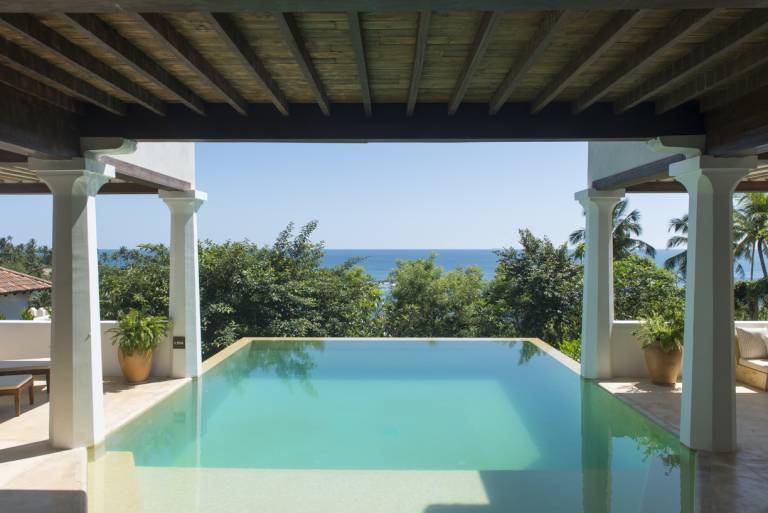 Hillside villa sleeps 10 beach front pool chef