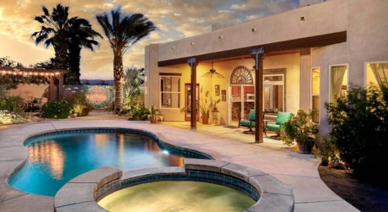 Vacation home with private pool, jacuzzi & grill | Perfect for remote work in Palm Springs, CA