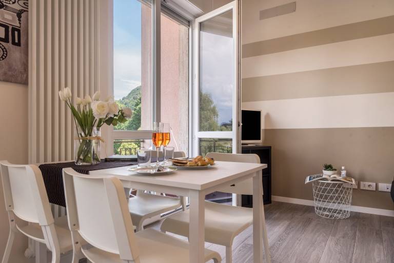 Apartment "Maison Bibi Lago Maggiore" with Mountain View, Lake View & Balcony in Laveno Mombello