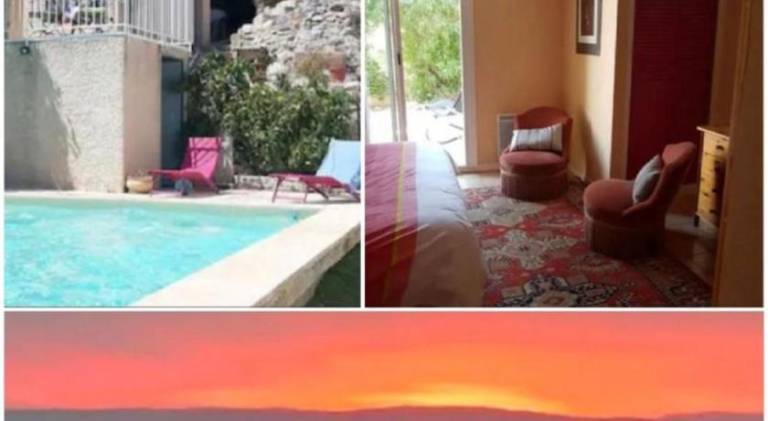 Chambre pour 2, Jardin Piscine Arret de bus 50m, Climatise in Villeneuve-les-Avignon