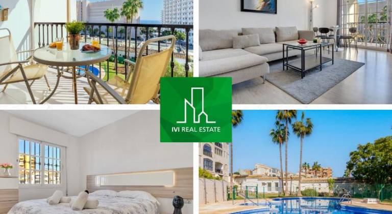 Rental apartment with patio, private pool & yard in Torremolinos