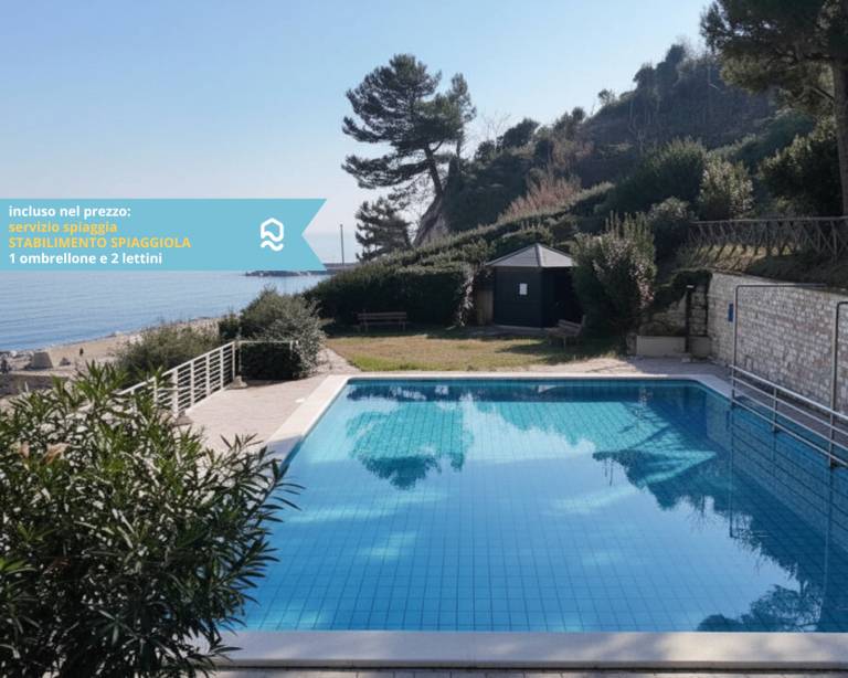 Rental apartment with patio & pool | Sea view — photo 3