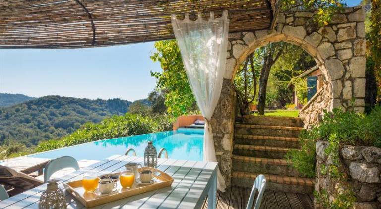 Fully equipped villa with grill, private pool & hot tub | Suitable for remote work | Dogs allowed in Corfu
