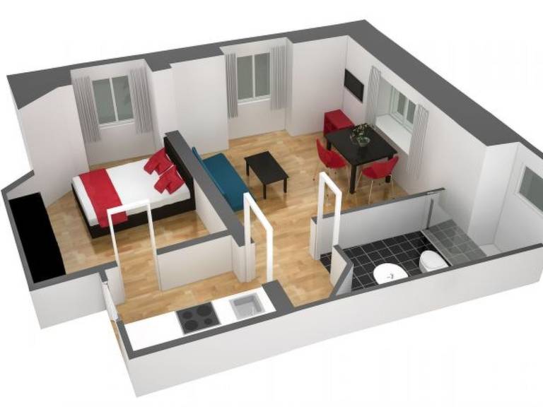 Rental apartment with 1 room for 4 persons — photo 3