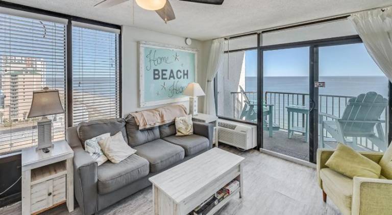 Pets welcome, direct oceanfront, poolside, 1 bedroom in Myrtle Beach, SC