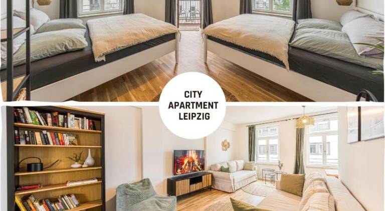 Stylisches zentrales City-Apartment mit 2 Balkonen in Leipzig