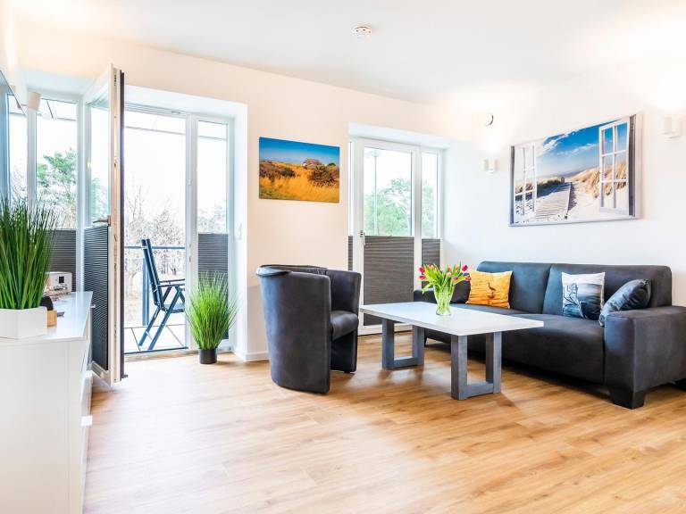 FeWo Dünenheide 2.2: Komfort-FeWo 90m² mit 2 Schlafzimmern, 2 Bädern & Meerblick — photo 5