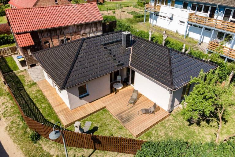 Vacation home with terrace, barbeque & garden | Garden view in Waren (Müritz)