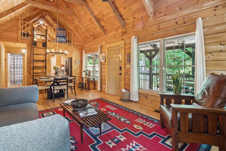 Fire Pit & BBQ Lake Lure Cabin w Outdoor Oasis