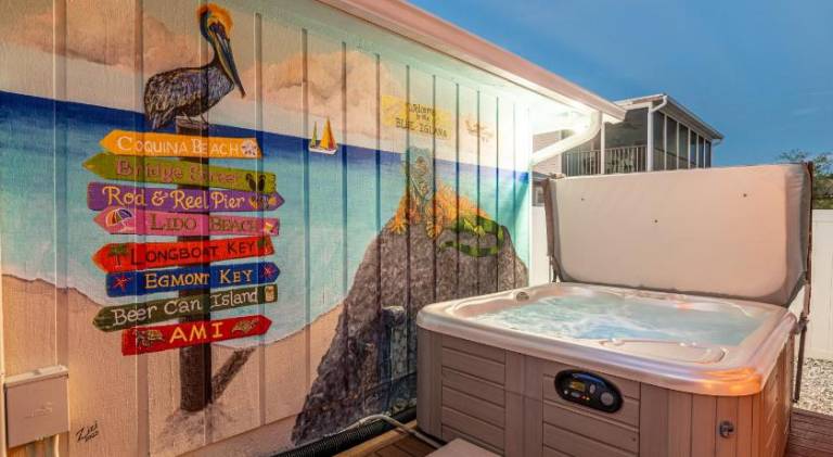 NEW! Blue Iguana! Tropical backyard oasis with heated pool, hot tub, fire table, and more! — photo 5